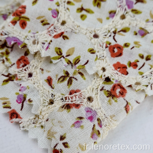 Tissu de broderie à oeillet d&#39;impression florale 100% coton